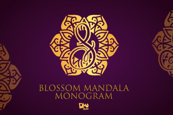 Blossom Mandala Monogram: The Decorative Typeface for Organic Brand Identity
