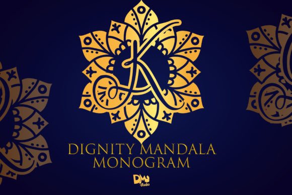 Dignity Mandala Monogram: A Premium Display Font for Modern Web Design