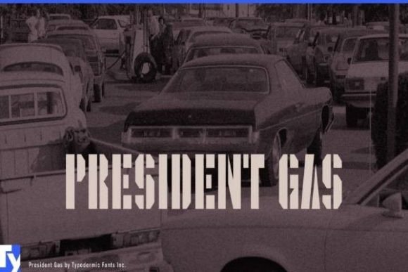 President Gas: A Rugged Octagonal Stencil Font Review
