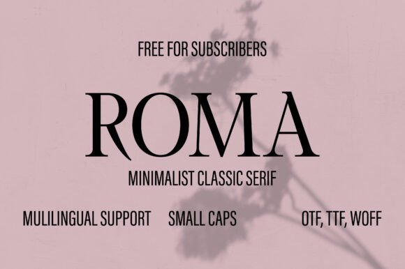 Roma: The Elegant Serif Font for Handmade Product Labels